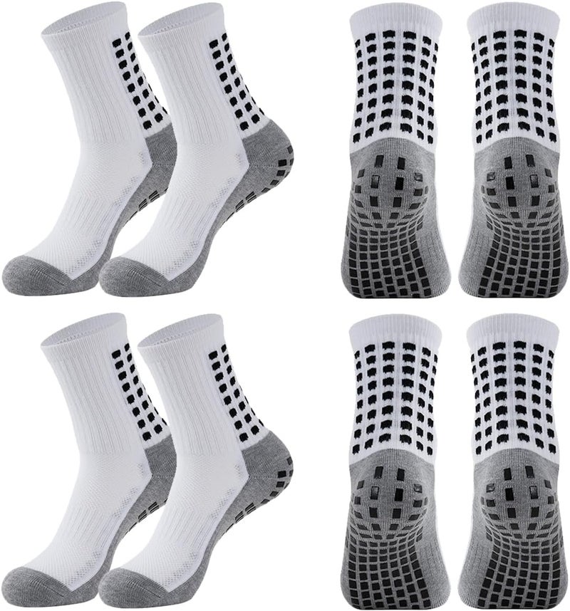BUKEORE Store 4/6 Pairs Grip Soccer Socks Anti Slip Non Slip Men's Athletic Socks for Football Basketball Sports - Image 1
